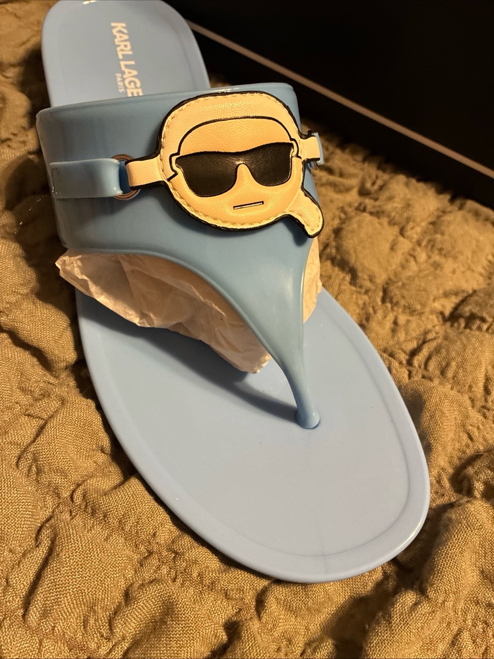 Karl lagerfeld ladies vayla sandals size 9 Baltic blue - Picture 2 of 7